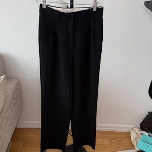 Aritzia Black Straight-Leg Dress Trousers